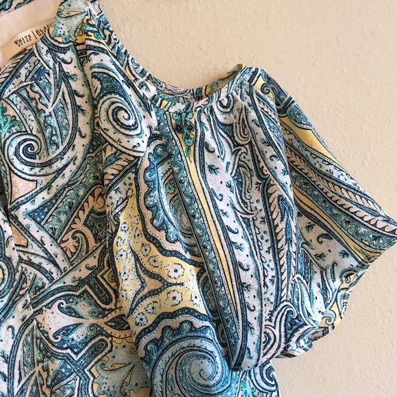 NWT WHBM Cold Shoulder Cutout Paisley Floral Dress - Picture 4 of 8